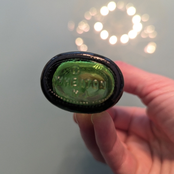 Vintage Wheaton Green Miniature Bottle Franks Safe Kidney & Liver Cure Bottle 3" - Picture 5 of 7